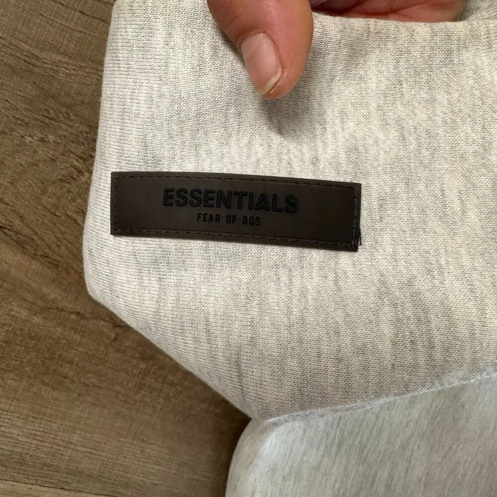 Fear of God Essentials Light Oatmeal Pullover Hoodie Size Medium Preloved